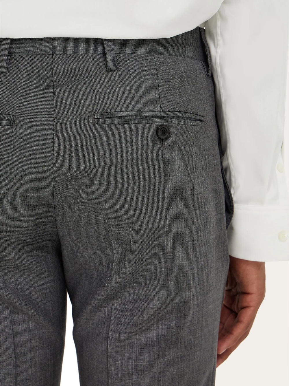 Banana Republic Charcoal Herringbone Wool Dress Pants